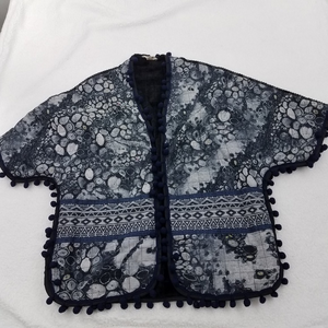 Soft Surroundings Jubilee Topper S M Jacket‎ Pom Po